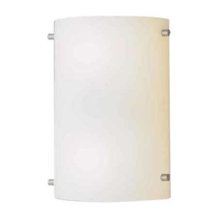 Forte One Light Brushed Nickel Satin Opal Glass Wall Light 55000-01-55